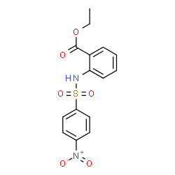 ChemSpider 2D Image | ETHYL 2-(4-NITROBENZENESULFONAMIDO)BENZOATE | C15H14N2O6S
