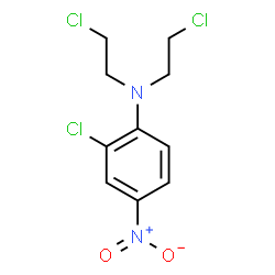 ChemSpider 2D Image | 2-Chloro-N,N-bis(2-chloroethyl)-4-nitroaniline | C10H11Cl3N2O2