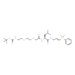 ChemSpider 2D Image | 2-Methyl-2-propanyl [(10S,14E)-10-isobutyl-8,11-dioxo-15-(phenylsulfonyl)-3,6-dioxa-9,12-diazapentadec-14-en-1-yl]carbamate | C26H41N3O8S