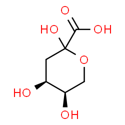 ChemSpider 2D Image | 3-Deoxy-D-erythro-hex-2-ulopyranosonic acid | C6H10O6