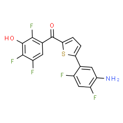 ChemSpider 2D Image | [5-(5-Amino-2,4-difluorophenyl)-2-thienyl](2,4,5-trifluoro-3-hydroxyphenyl)methanone | C17H8F5NO2S