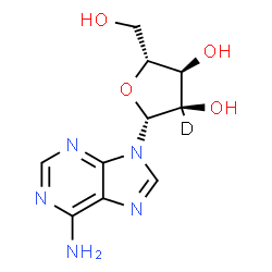 ChemSpider 2D Image | (C~2~'-~2~H)Adenosine | C10H12DN5O4