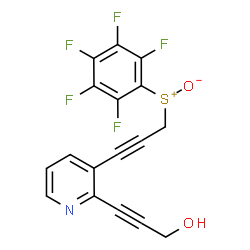 ChemSpider 2D Image | {3-[2-(3-Hydroxy-1-propyn-1-yl)-3-pyridinyl]-2-propyn-1-yl}(pentafluorophenyl)sulfoniumolate | C17H8F5NO2S