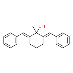 ChemSpider 2D Image | (2E,6E)-2,6-Dibenzylidene-1-methylcyclohexanol | C21H22O
