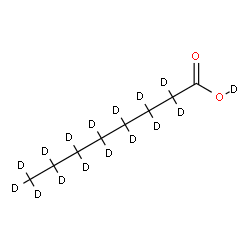 ChemSpider 2D Image | (~2~H_15_)Octan(~2~H)oic acid | C8D16O2