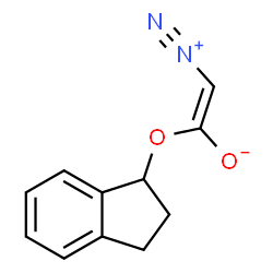 ChemSpider 2D Image | (Z)-2-Diazonio-1-(2,3-dihydro-1H-inden-1-yloxy)ethenolate | C11H10N2O2