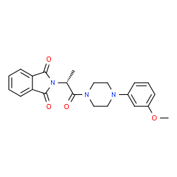 ChemSpider 2D Image | 2-{(2R)-1-[4-(3-Methoxyphenyl)-1-piperazinyl]-1-oxo-2-propanyl}-1H-isoindole-1,3(2H)-dione | C22H23N3O4