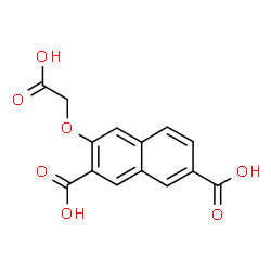ChemSpider 2D Image | 3-(Carboxymethoxy)-2,7-naphthalenedicarboxylic acid | C14H10O7