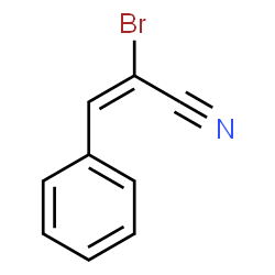 ChemSpider 2D Image | (2E)-2-Bromo-3-phenylacrylonitrile | C9H6BrN