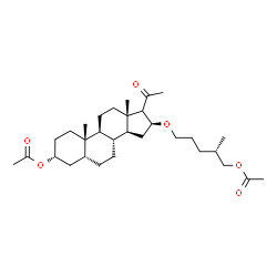 ChemSpider 2D Image | (3alpha,5beta,16beta,17xi)-16-{[(4S)-5-Acetoxy-4-methylpentyl]oxy}-20-oxopregnan-3-yl acetate | C31H50O6