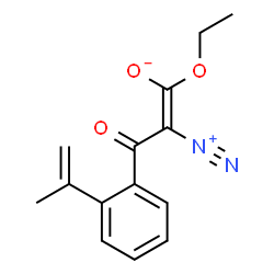 ChemSpider 2D Image | (1Z)-2-Diazonio-1-ethoxy-3-(2-isopropenylphenyl)-3-oxo-1-propen-1-olate | C14H14N2O3