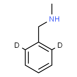 ChemSpider 2D Image | N-Methyl-1-[(2,6-~2~H_2_)phenyl]methanamine | C8H9D2N
