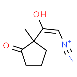 ChemSpider 2D Image | (E)-2-Hydroxy-2-(1-methyl-2-oxocyclopentyl)ethenediazonium | C8H11N2O2