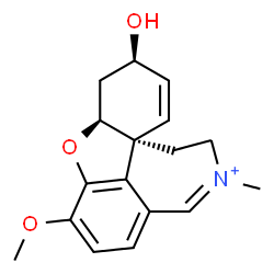 ChemSpider 2D Image | (4aS,6R,8aS)-6-Hydroxy-3-methoxy-11-methyl-5,6,9,10-tetrahydro-4aH-[1]benzofuro[3a,3,2-ef][2]benzazepin-11-ium | C17H20NO3