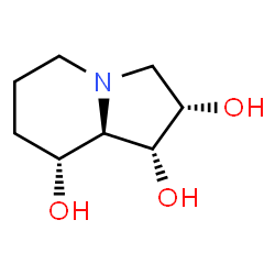 ChemSpider 2D Image | (1R,2S,8R,8aR)-Octahydro-1,2,8-indolizinetriol | C8H15NO3