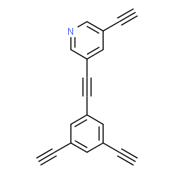 ChemSpider 2D Image | 3-[(3,5-Diethynylphenyl)ethynyl]-5-ethynylpyridine | C19H9N