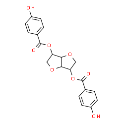 ChemSpider 2D Image | 1,4:3,6-Dianhydro-2,5-bis-O-(4-hydroxybenzoyl)hexitol | C20H18O8
