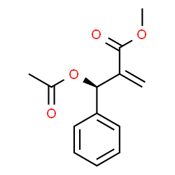 ChemSpider 2D Image | Methyl 2-[(R)-acetoxy(phenyl)methyl]acrylate | C13H14O4