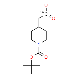 ChemSpider 2D Image | (1-{[(2-Methyl-2-propanyl)oxy]carbonyl}-4-piperidinyl)(1-~14~C)acetic acid | C1114CH21NO4