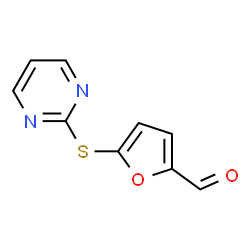 ChemSpider 2D Image | 5-(2-Pyrimidinylsulfanyl)-2-furaldehyde | C9H6N2O2S