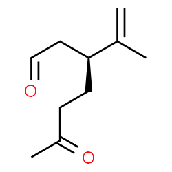 ChemSpider 2D Image | (3R)-3-Isopropenyl-6-oxoheptanal | C10H16O2