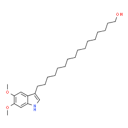 ChemSpider 2D Image | 16-(5,6-Dimethoxy-1H-indol-3-yl)-1-hexadecanol | C26H43NO3