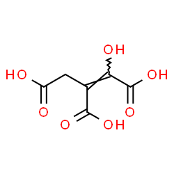 ChemSpider 2D Image | (1E)-1-Hydroxy-1-propene-1,2,3-tricarboxylic acid | C6H6O7