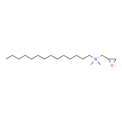 ChemSpider 2D Image | N,N-Dimethyl-N-(2-oxiranylmethyl)-1-tetradecanaminium | C19H40NO