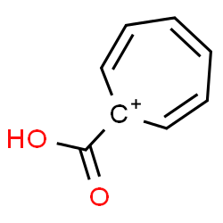 ChemSpider 2D Image | 1-Carboxy-2,4,6-cycloheptatrienylium | C8H7O2