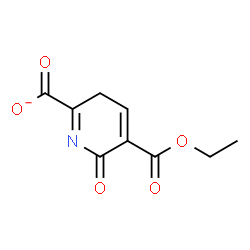 ChemSpider 2D Image | 5-(Ethoxycarbonyl)-6-oxo-3,6-dihydro-2-pyridinecarboxylate | C9H8NO5
