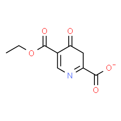 ChemSpider 2D Image | 5-(Ethoxycarbonyl)-4-oxo-3,4-dihydro-2-pyridinecarboxylate | C9H8NO5