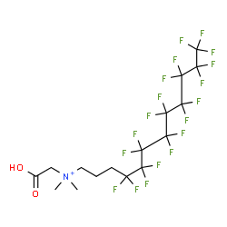 ChemSpider 2D Image | N-(Carboxymethyl)-4,4,5,5,6,6,7,7,8,8,9,9,10,10,11,11,12,12,12-nonadecafluoro-N,N-dimethyl-1-dodecanaminium | C16H15F19NO2