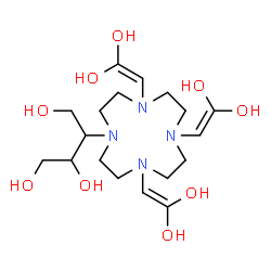 ChemSpider 2D Image | 3-[4,7,10-Tris(2,2-dihydroxyvinyl)-1,4,7,10-tetraazacyclododecan-1-yl]-1,2,4-butanetriol | C18H34N4O9