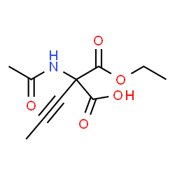 ChemSpider 2D Image | Ethyl N-acetyl-3-oxo-2-(1-propyn-1-yl)serinate | C10H13NO5