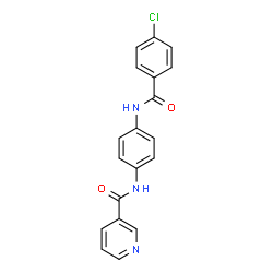 ChemSpider 2D Image | N-{4-[(4-Chlorobenzoyl)amino]phenyl}nicotinamide | C19H14ClN3O2