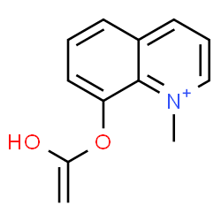 ChemSpider 2D Image | 8-[(1-Hydroxyvinyl)oxy]-1-methylquinolinium | C12H12NO2