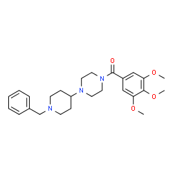 ChemSpider 2D Image | [4-(1-Benzyl-4-piperidinyl)-1-piperazinyl](3,4,5-trimethoxyphenyl)methanone | C26H35N3O4