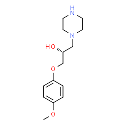 ChemSpider 2D Image | (2R)-1-(4-Methoxyphenoxy)-3-(1-piperazinyl)-2-propanol | C14H22N2O3