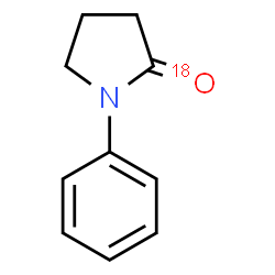 ChemSpider 2D Image | 1-Phenyl-2-pyrrolidin(~18~O)one | C10H11N18O