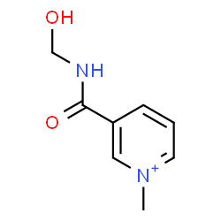 ChemSpider 2D Image | 3-[(Hydroxymethyl)carbamoyl]-1-methylpyridinium | C8H11N2O2