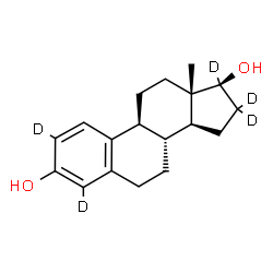 ChemSpider 2D Image | ESTRADIOL-D5 | C18H19D5O2
