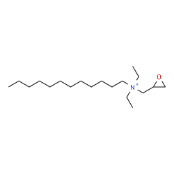 ChemSpider 2D Image | N,N-Diethyl-N-(2-oxiranylmethyl)-1-dodecanaminium | C19H40NO