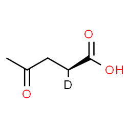 ChemSpider 2D Image | (2S)-4-Oxo(2-~2~H_1_)pentanoic acid | C5H7DO3