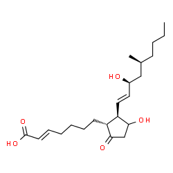 ChemSpider 2D Image | (2E)-7-{(1R,2R)-3-Hydroxy-2-[(1E,3S,5S)-3-hydroxy-5-methyl-1-nonen-1-yl]-5-oxocyclopentyl}-2-heptenoic acid | C22H36O5