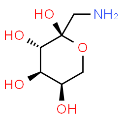 ChemSpider 2D Image | 1-Amino-1-deoxy-alpha-D-fructopyranose | C6H13NO5