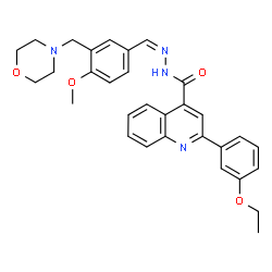 ChemSpider 2D Image | 2-(3-Ethoxyphenyl)-N'-{(Z)-[4-methoxy-3-(4-morpholinylmethyl)phenyl]methylene}-4-quinolinecarbohydrazide | C31H32N4O4