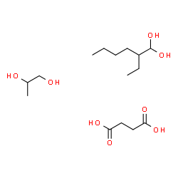 ChemSpider 2D Image | 2-ethylhexane-1,1-diol; propane-1,2-diol; succinic acid | C15H32O8