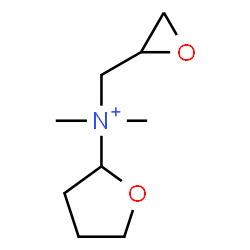 ChemSpider 2D Image | N,N-Dimethyl-N-(2-oxiranylmethyl)tetrahydro-2-furanaminium | C9H18NO2
