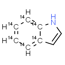 ChemSpider 2D Image | (3a,4,5,6,7,7a-~14~C_6_)-1H-Indole | C214C6H7N