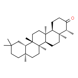 ChemSpider 2D Image | (4R,4aS,6aR,6bR,8aR,12aS,12bS,14aS,14bR)-4,4a,6b,8a,11,11,12b,14a-Octamethylicosahydro-3(2H)-picenone | C30H50O